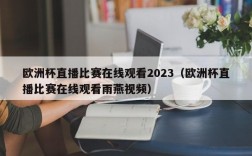 欧洲杯直播比赛在线观看2023（欧洲杯直播比赛在线观看雨燕视频）